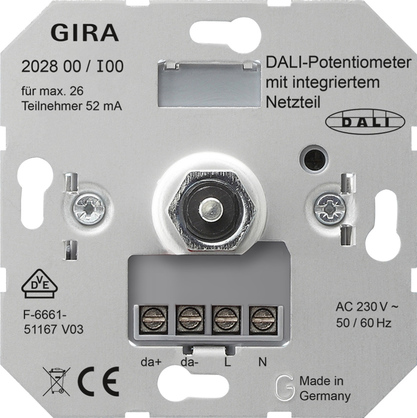Gira Потенциометр Dali с интегрированным блоком питания
