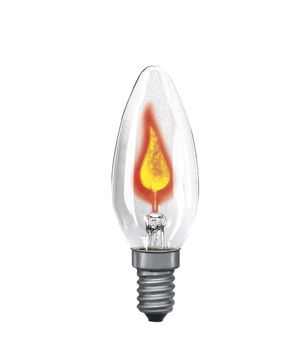 Paulmann Лампа мерцающая свеча прозрачная Е14, 3W