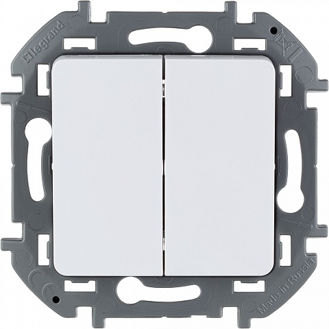 Legrand INSPIRIA Белый Выключатель двухклавишный 10 AX - 250 В