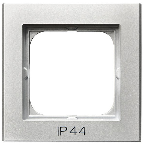 Ospel Sonata Серебро матовое Рамка 1-ая для выключатель IP-44