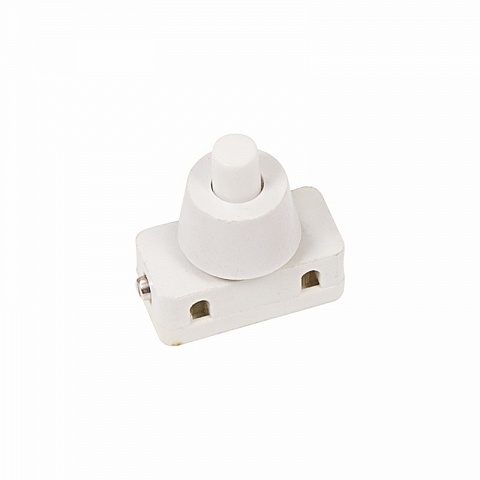 REXANT Выключатель-кнопка 250V 2А (2с) ON-OFF белый (для настольной лампы)