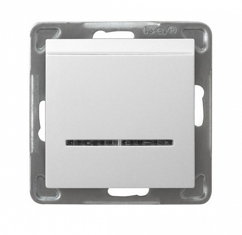 Ospel Impresja Белый Выключатель карточный с подсветкой, без рамки