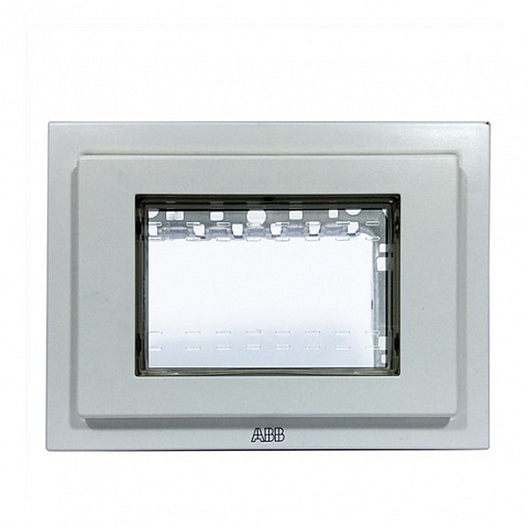 ABB Рамка монтажная ITA, 3-модульная, рамка+набор монтажный IP55, FM, Zenit, серый