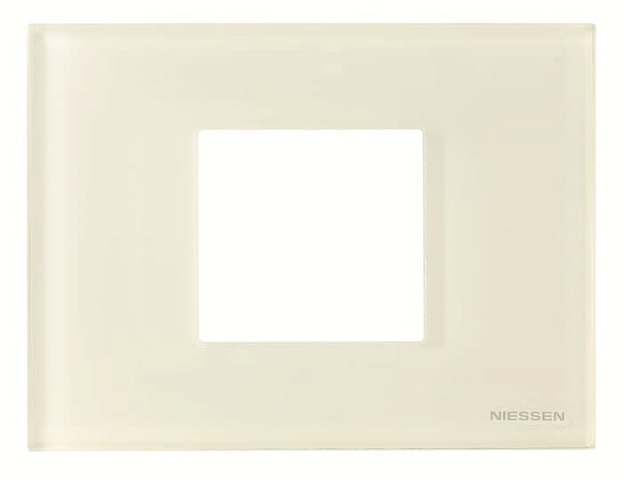 ABB Рамка итальянского стандарта 3M, 2-модульная, базовая, серия Zenit, цвет стекло белое