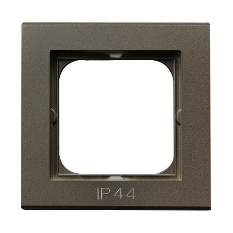 Ospel Sonata Шоколадный металлик Рамка 1-ая для выключатель IP-44