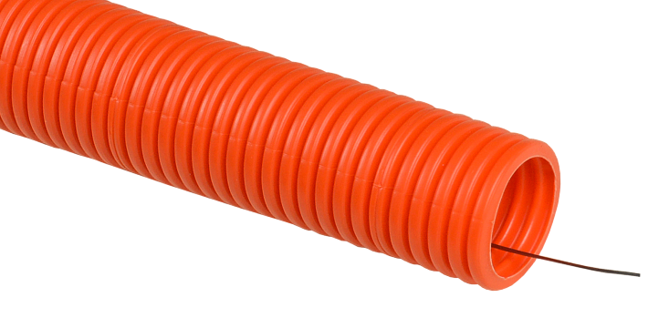 IEK Труба гофрированная ПНД d50 с зондом оранжевая тяжелая (15м)