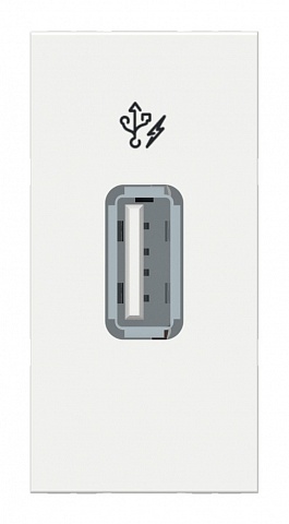 SE Unica Modular Бел Розетка USB, 5 В / 1000 мА, 1 модуль