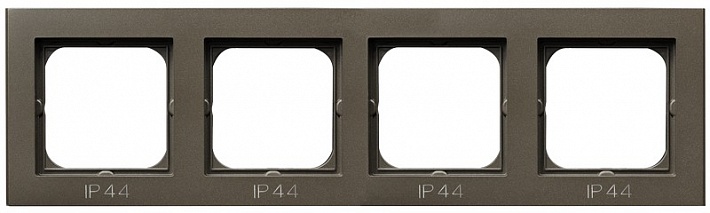 Ospel Sonata Шоколадный металлик Рамка 4-ая для выключатель IP-44