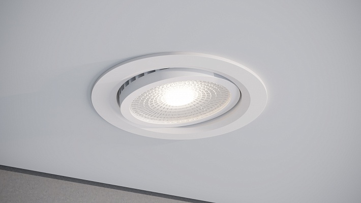 Quest Light Светильник светодиодный встраиваемый, белый, LED 9w, 800lm, 4000K, IP44, 220v, Module 02 white