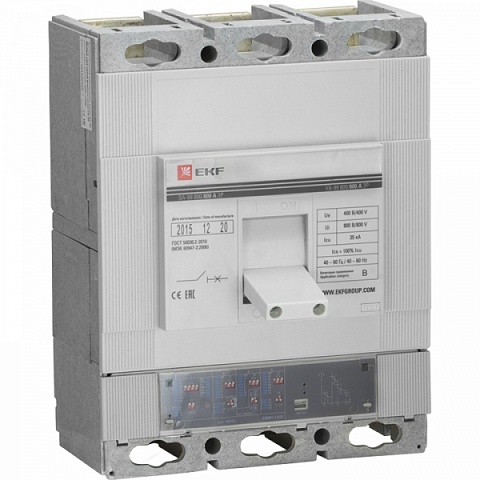 EKF Выключатель автоматический ВА-99  800/ 800А 3P 35кА с электронным расцепителем PROxima