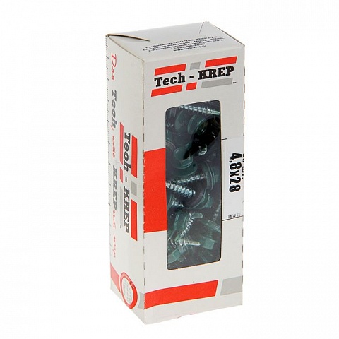 Tech-Krep Саморез КР св. 4,8х28 RAL-6002 (зелёный) (60 шт) -коробка с ок