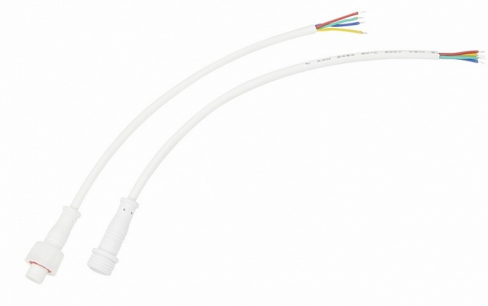 REXANT Соединительный кабель (4pin) герметичный (IP67) 4х0.35мм² 300V белый
