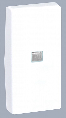 Simon Connect Алюминий Клавиша узкая с индикатором для выключателя К304, 22,5х45мм