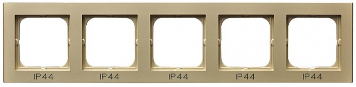 Ospel Sonata Шампанский золотой Рамка 5-ая для выключатель IP-44