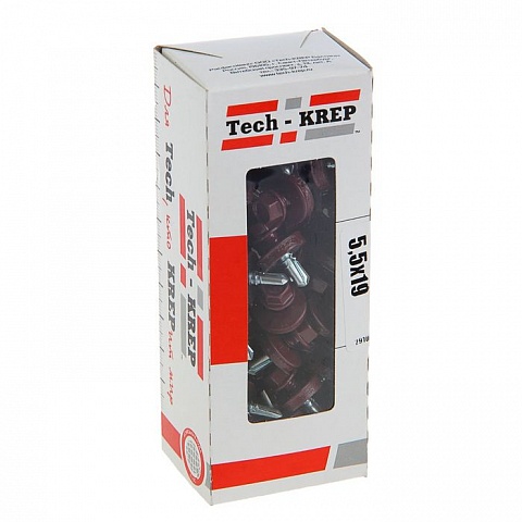 Tech-Krep Саморез КР св. 5,5х19 RAL-3005 (винно-красный) (60 шт) - коробка с ок