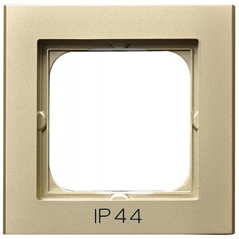 Ospel Sonata Шампанский золотой Рамка 1-ая для выключатель IP-44
