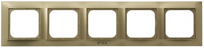 Ospel Impresja Золотой металлик Рамка 5-ая для выключатель IP-44