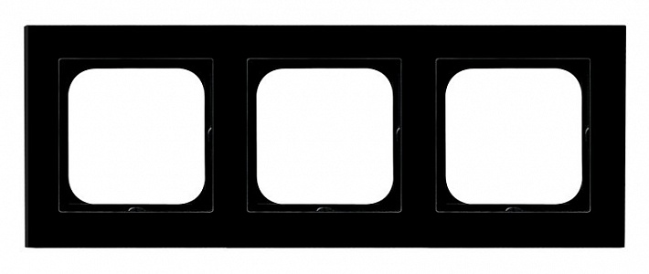 Ospel Sonata Стекло Черное Рамка 3-ая , толщина 6 мм (без внутр вставки)