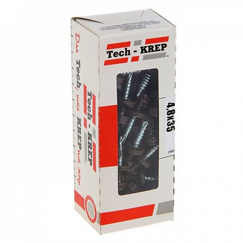 Tech-Krep Саморез КР св. 4,8х35 RAL-8017 (шоколад. корич) (60 шт) - коробка с ок