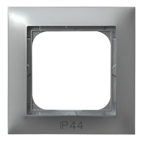 Ospel Impresja Серебро Рамка 1-ая для выключатель IP-44